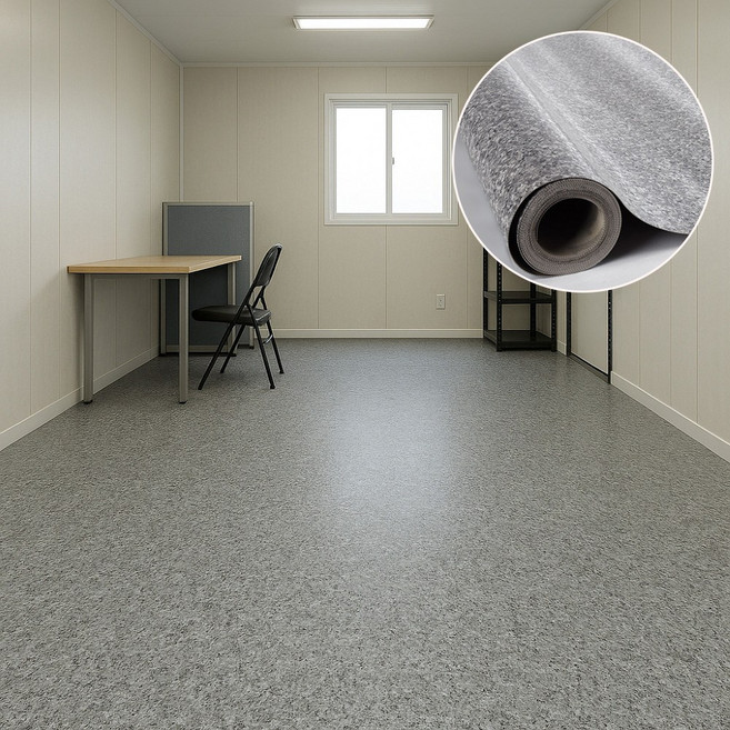 데코앤필름 무점착 후로링 비닐장판 막장판 사무실 창고 베란다 바닥재, VFA006 그레이테라조