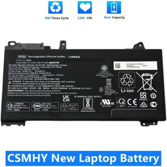 CSMHY hp 호환 ZHAN 66 Pro 15 G3 14 G2 ProBook 430 440 445 450 455 G6 HSN-Q15C Q16 Q17 Q25 RE03XL OB1, 1개
