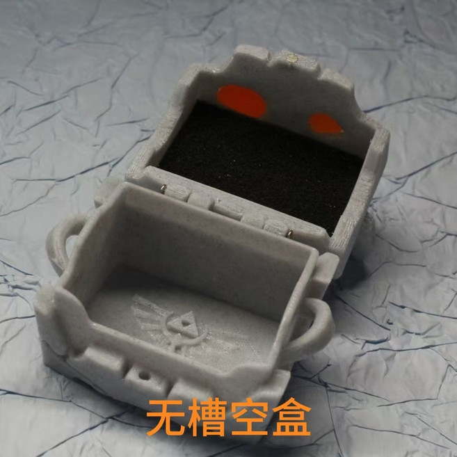 寶箱造型收納盒 塞爾達傳說周邊 遊戲卡收納盒, 1個, 空盒不帶卡槽位普通夜光黃眼