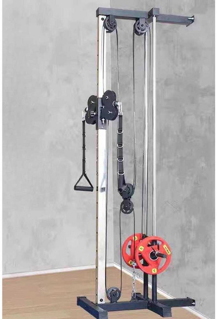 싱글케이블머신 원판형 소형 홈짐 타워 렛풀다운 헬스, 1개