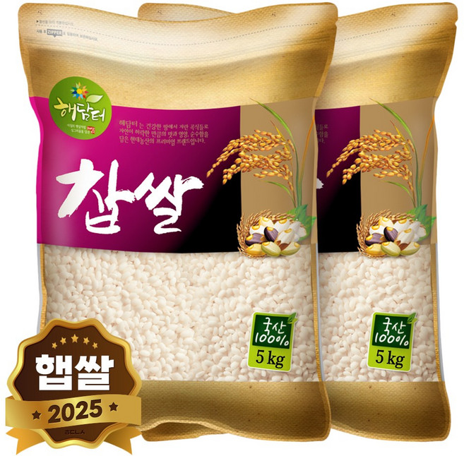 현대농산 국산 찹쌀, 5kg, 2개