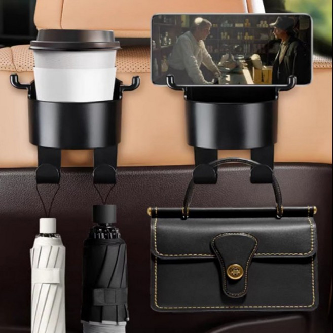 차량용 컵홀더 뒷좌석 헤드레스트 트레이 음료 거치대 멀티, 상세페이지 참조, 1개