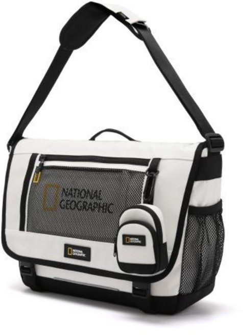 내셔널지오그래픽NATIONALGEOGRAPHIC N255ACR510 파치 메신저백 WHITE