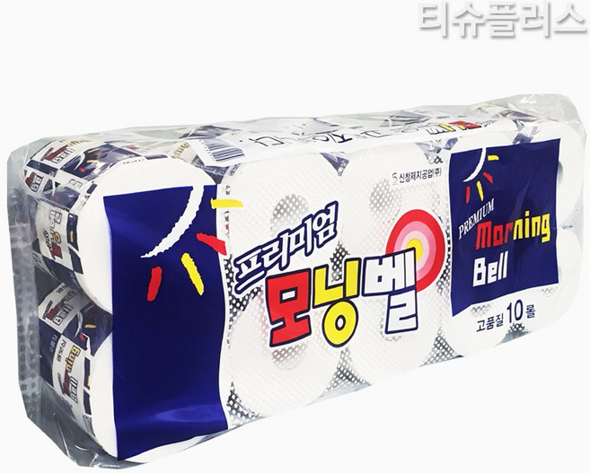 모닝벨 화장지 두루마리 휴지 50M 2겹, 10롤, 1개