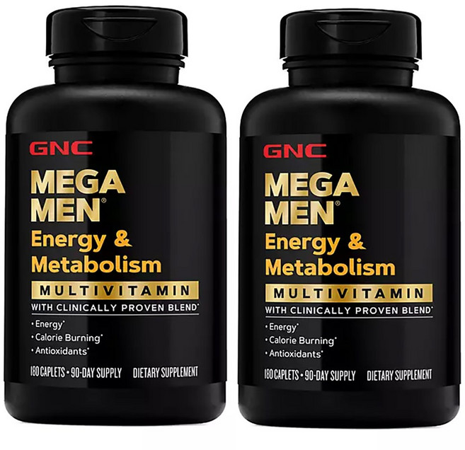 지앤씨 GNC 메가맨 남성 종합 멀티비타민 180정 x2통, 90정, 2개