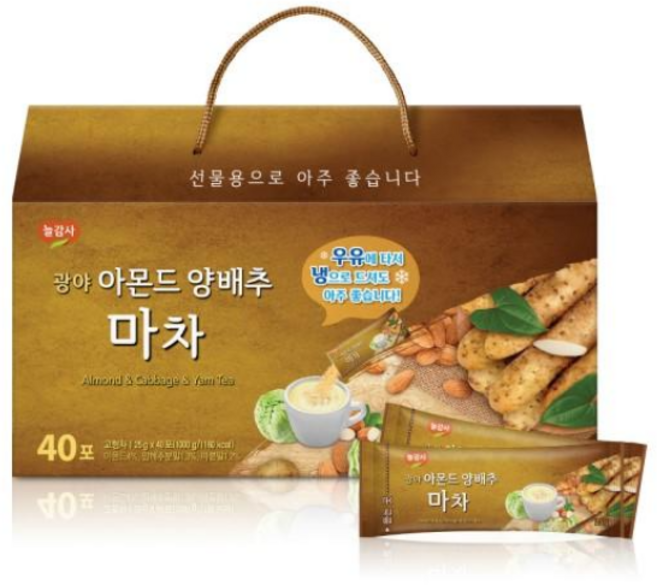 광야식품 아몬드 양배추 마차, 1kg, 40개입, 4개