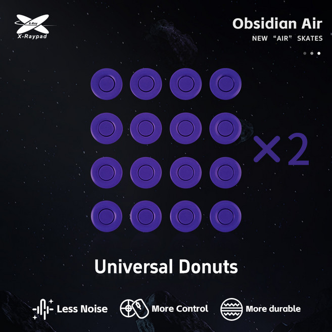 X-raypad 옵시디안 AIR Universal 도넛 32pcs 범용 유리패드 피트