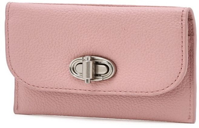 [AK수원점][질스튜어트][25FW][AUBE] 핑크 가죽 오브 장식 2단 카드지갑 JAWA5F023P2