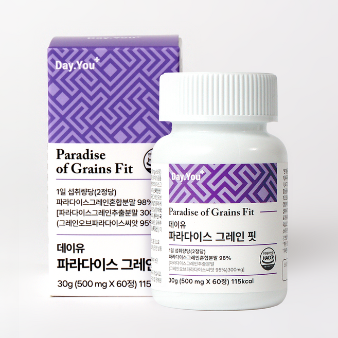 데이유 파라다이스 그레인 핏 효능, 1개, 60정