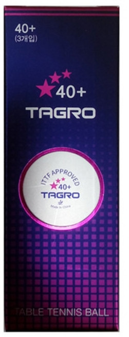 타그로 탁구공 경기용 ABS 플라스틱볼 (3입)/시합구, 단품없음, 3개입, 1개