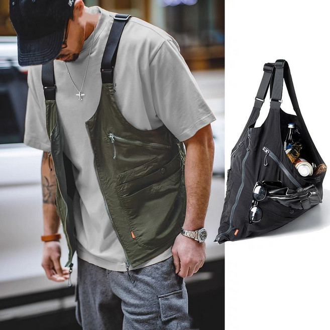 씨유언니 남성 다용도 베스트 경량 조끼 캐주얼 여름 전술 나시 조끼 아웃도어 낚시 등산 촬영 조끼