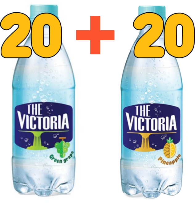 웅진빅토리아 청포도 탄산음료 20p 500ml + 파인애플 탄산음료 20p 500ml, 40개