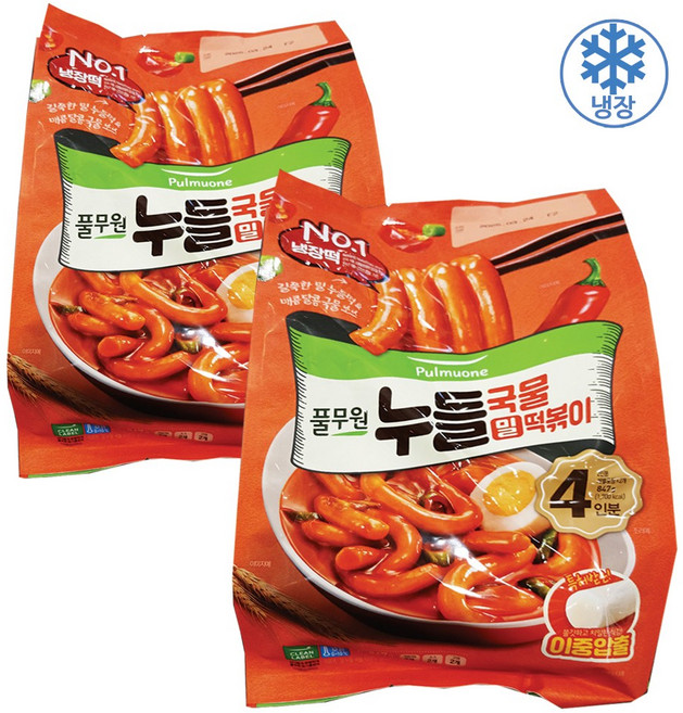 풀무원 말랑말랑 밀누들 떡볶이, 2개, 847g