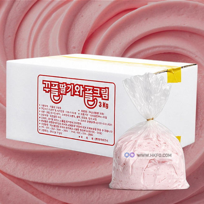 와플크림 딸기크림 토핑 휘핑 카페 재료 대용량 3kg x 4개