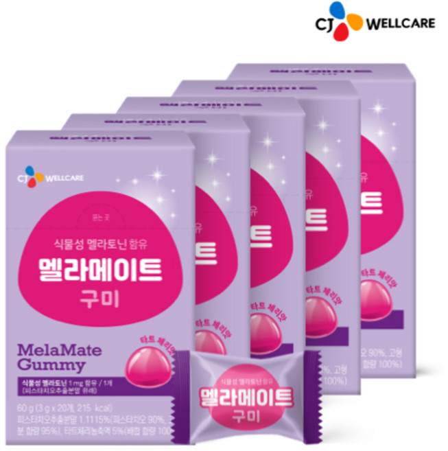 CJ웰케어 닥터뉴트리 식물성 멜라토닌 함유 멜라메이트 150g, 5개, 20정