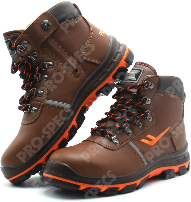 (무배)프로스펙스 PS-602 6인치 안전화 지퍼 가죽 작업화, 260, BROWN