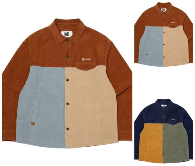 코닥 브라우니 패딩 셔켓 2종 택1 BROWN NAVY