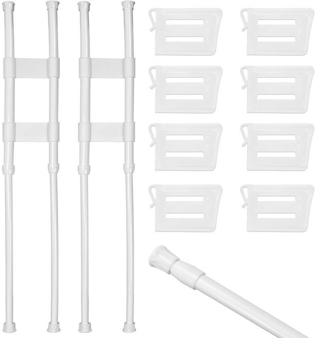 더블 RV 냉장고 압축봉 2개 냉장고 도어 칸막이 8개 세트 40-70 cm 다용도 길이조절 압축봉 냉장고 칸막이클립 캠핑카 냉장고 음식물 떨어짐 방지 용품, 1개