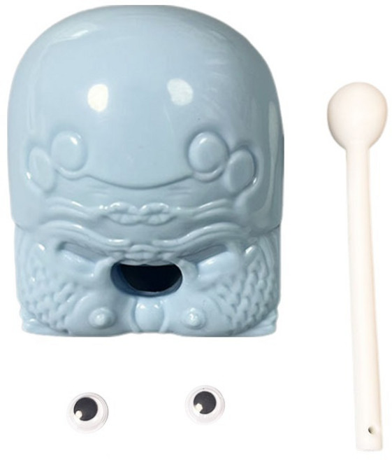 原家·良品 解壓小木魚 辦公室小物 打擊樂器, 1個, 2吋【藍色】