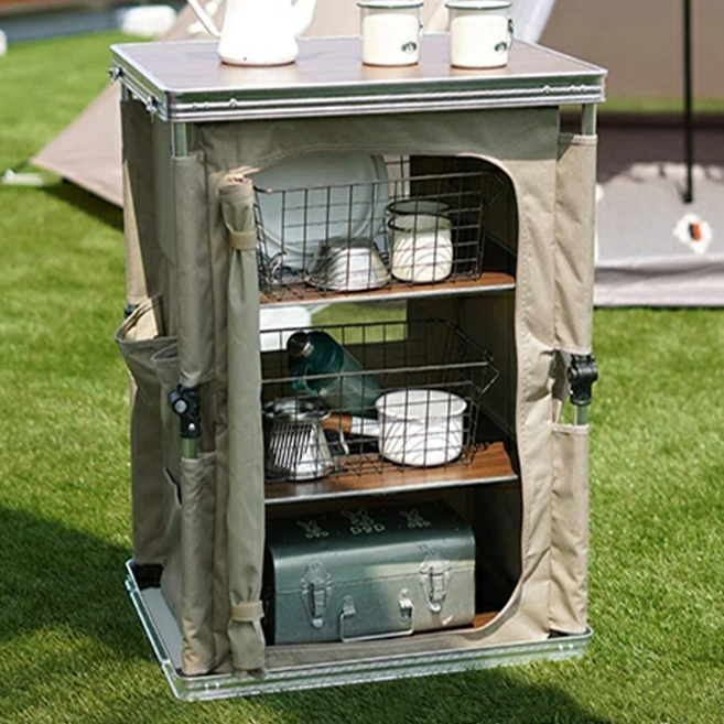 디오디 멀티 키친 테이블 TB1-38-TN, 1개, 3단, 탄