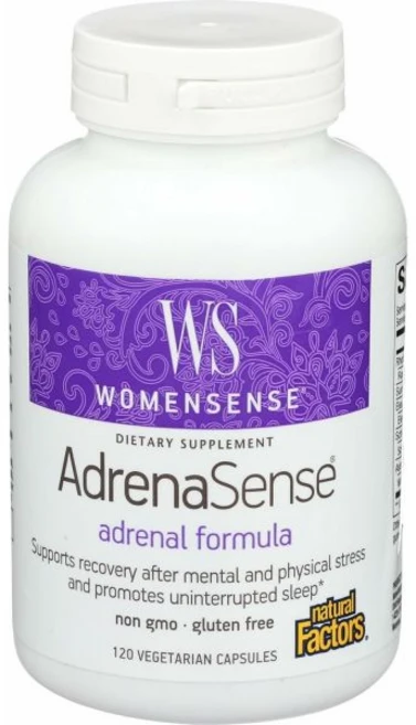 WomenSense AdrenaSense by Natural Factors AdrenaSense Herbal Supplement for Adrenal Support and, 120 Count (Pack of 1), 1개 - 쿠팡