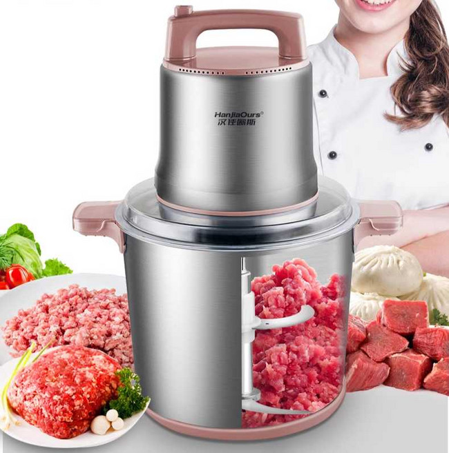 대형 야채다지기 업소용 양념 다용도 마늘 분쇄기 차퍼 다짐기 만능 채소, 6L 1200W 순동 1세트