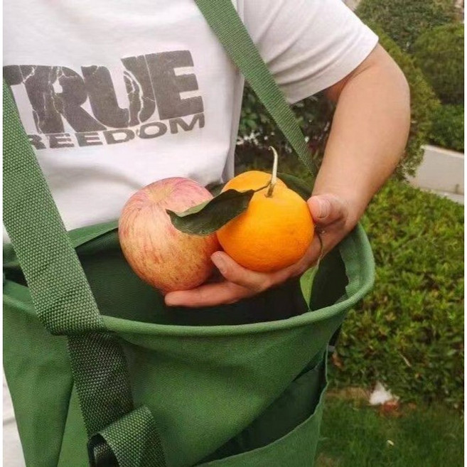 수확 가방 과일 따기 나물 농사용 앞치마, 수확용 앞치마 1개