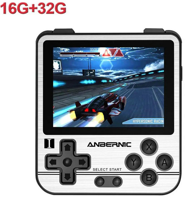 휴대용 포켓 2500 게임 콘솔 RG280 V 레트로 인치 오픈 소스 시스템 PS1 플레이어, 02 16G64Gsilver, 1개