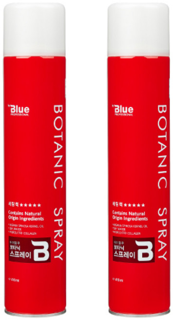 [리힘] 바이블루 보타닉 헤어 스프레이 410ml x 2 더블세트 초강력세팅, 2개