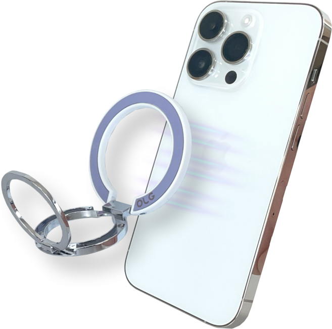 올지 720 맥세이프 스마트링 그립 톡홀더 핑거링 핸드폰 자석 탈부착, 파우더 블루, 1개