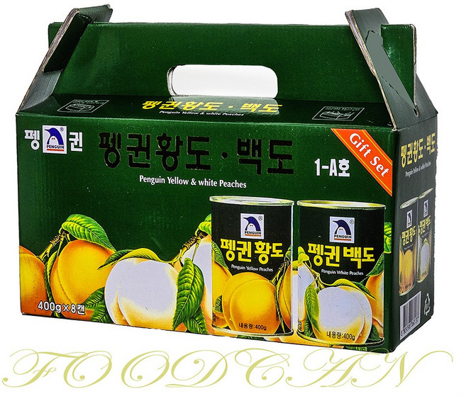 펭귄 황도백도 선물세트 400g x 8개, 1세트