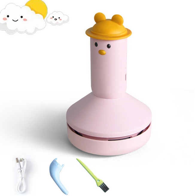 탁상용 미니 청소기 사무실 책상 가정용 소형 집진기, 분홍색