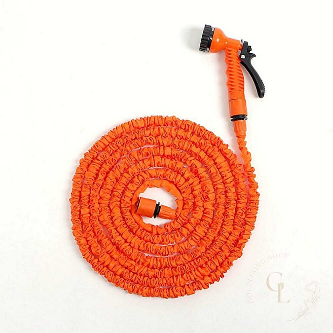 매직호스 15M 오렌지 고압 물분사기 3배 늘어나는 세차 호스 1개입