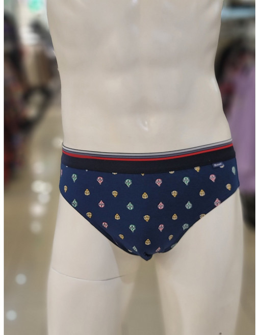 [쇼핑점] 비비안 신축성 좋은 면모달 열기구 프린트 스타일리쉬한 아웃밴드 포인트 남성 삼각팬티 PT2001G