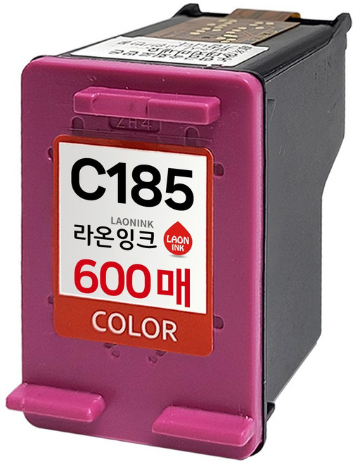 800매 특대용량 삼성 INK-M185 잉크 INK-C185 호환 SL-J1680 SL-J1683 SL-J1685 SL-J1780W SL-J1780DW SL-J1785W 라온잉크, 컬러, 1개