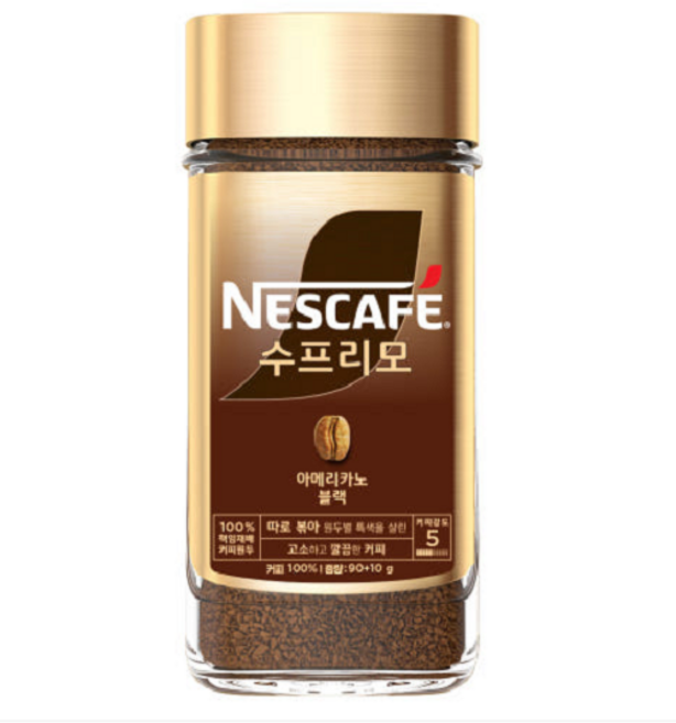 네스카페 수프리모 아메리카노 원두커피믹스 병, 100g, 1개입, 1개