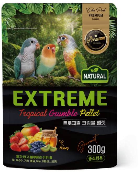 익스트림 트로피칼 크럼블 앵무새 펠렛, 1개, 300g