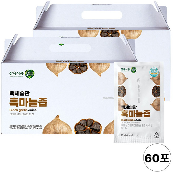 삼육식품 백세습관 흑마늘즙, 60개, 70ml