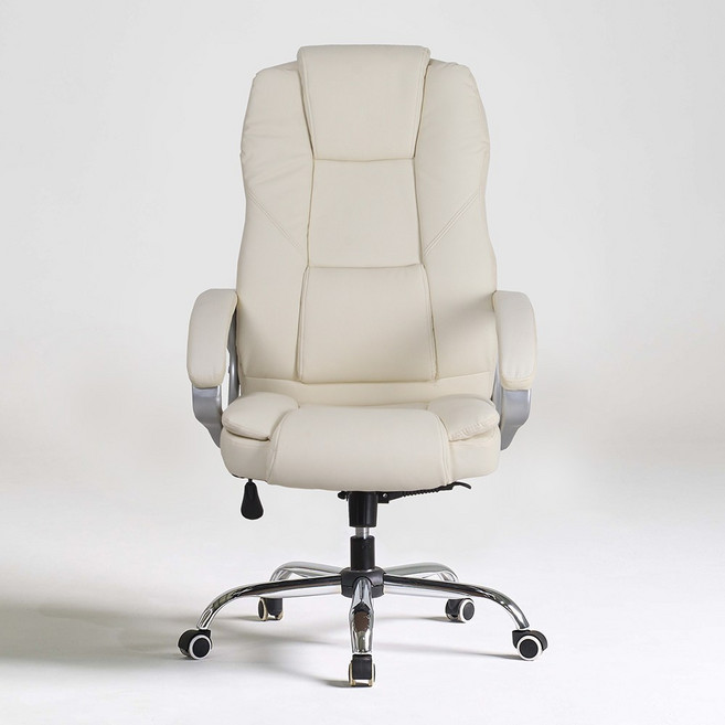 아로마 사무용 중역의자 컴퓨터 게이밍 안락의자, 아이보리