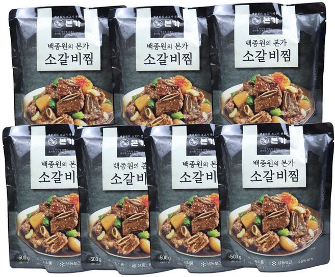 백종원 본가 소갈비찜 500g 7팩, 7개