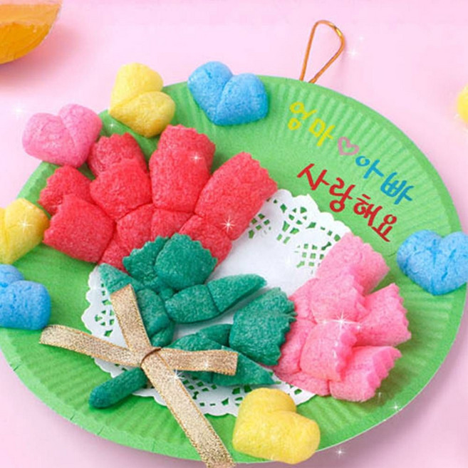 플레이콘 사랑의 카네이션 (10인용) 어버이날 스승의날 diy 만들기 키트 교구 단체 부모님 선물, 단품