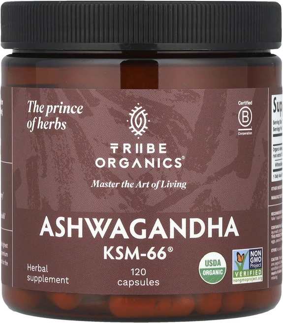 Tribe Organics 아슈와간다 KSM-66® 캡슐 120정, TribeOrganics아슈와간다KSM66캡슐120정, 1개 - 쿠팡