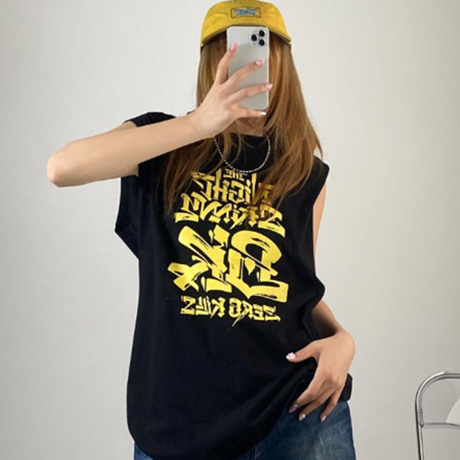 [주식디디댄스] 자체제작 팝핀 디디댄스 여름 힙합 나시 데일리 댄스복 공연복 무대복 힙합의상 축제의상