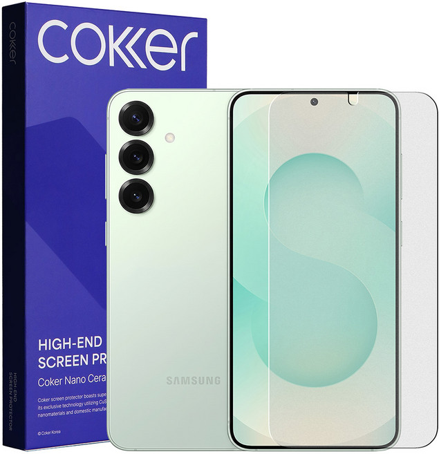 코커 갤럭시 S25 종이질감 지문방지 저반사 매트 항균 신소재 강화필름, 2개