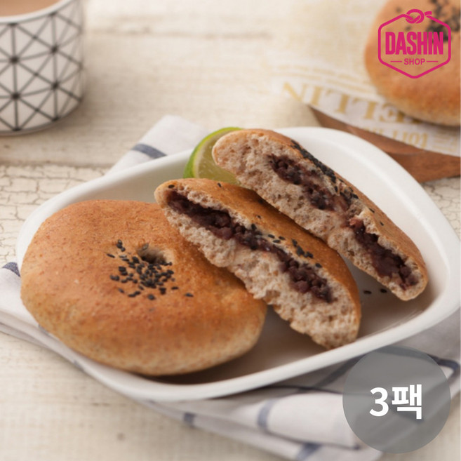 [주문 후 제빵] 통밀당 천연발효종 통밀팥빵 200g (2개입) / 아르토스베이커리 비건빵, 3개