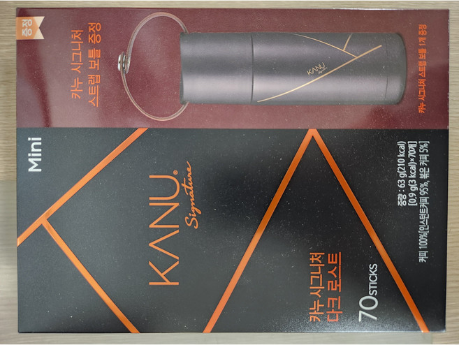 맥심 카누 시그니처 미니 다크 로스트, 커피 스틱 70p + 랜덤 머그, 1개