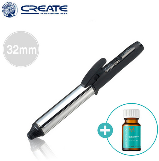 그리에이트 티타늄 컬링미러 아이롱 고데기 32mm 미용실용 전문가용 헤어제품, 블랙, 티타늄 컬링미러 32mm