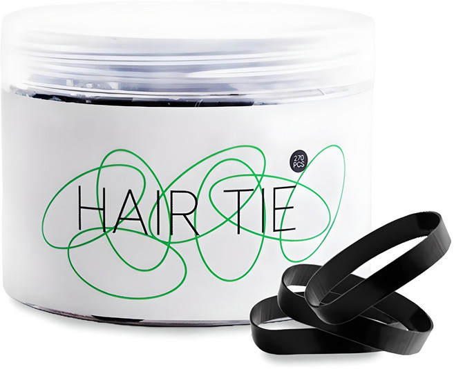 넬릭 벨라 고무 소프트 머리 끈 헤어밴드 270p, 블랙, 1개