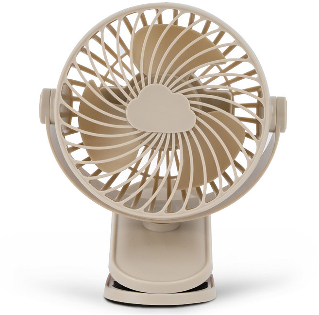 리틀클라우드 3단 풍속 집게형 BLDC 모터 유모차 선풍기, 1개, 샌드베이지