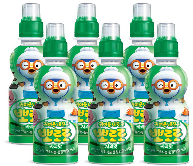 뽀로로 사과 235ml, 6개